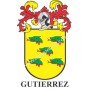 Llavero heráldico - GUTIERREZ - Personalizado con apellido, escudo de la familia y breve descripción del origen genealógico.