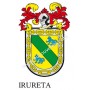 Llavero heráldico - IRURETA - Personalizado con apellido, escudo de la familia y breve descripción del origen genealógico.