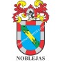 Heraldic keychain - NOBLEJAS - Personalized with surname, family crest and brief description of the genealogical origin.