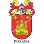 Llavero heráldico - POSADA - Personalizado con apellido, escudo de la familia y breve descripción del origen genealógico.