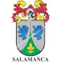 Llavero heráldico - SALAMANCA - Personalizado con apellido, escudo de la familia y breve descripción del origen genealógico.