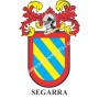 Porte-clés héraldique - SEGARRA - Personnalisé avec le nom, l'écusson de la famille et une brève description de l'origine généal