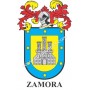 Llavero heráldico - ZAMORA - Personalizado con apellido, escudo de la familia y breve descripción del origen genealógico.