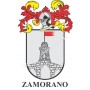 Llavero heráldico - ZAMORANO - Personalizado con apellido, escudo de la familia y breve descripción del origen genealógico.